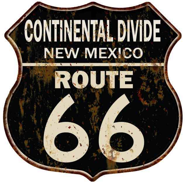 CONTINENTAL DIVIDE, NEW MEXICO Route 66 Shield Metal Sign Man Cave 211110014141