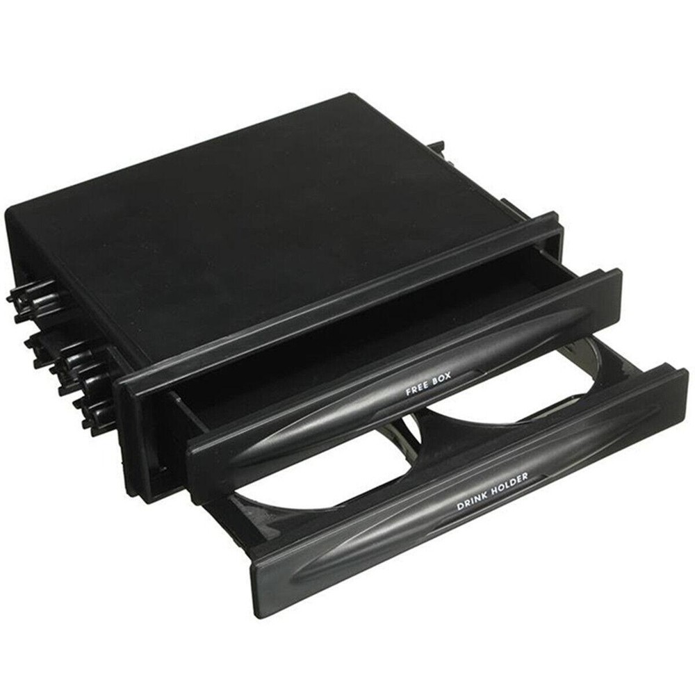 Car Dash Trim Double Din Radio Pocket Kit Drink Cup Holder Storage Box Universal