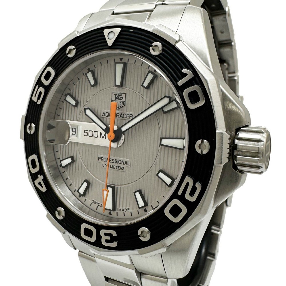 TAG Heuer Aquaracer 43mm Steel Women's Gray Dial 500M WR Used Watch  