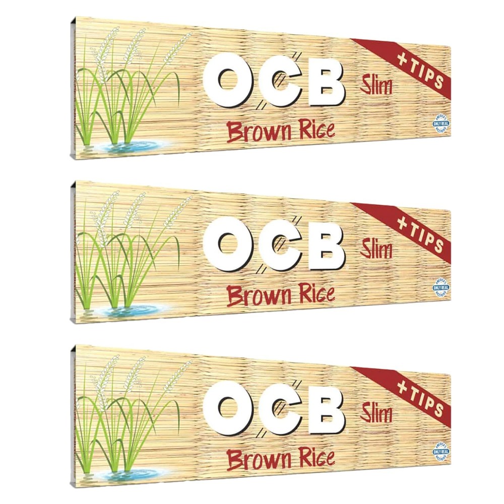 Brown Rice Cigarette Rolling Papers - Slim - 3 Packs