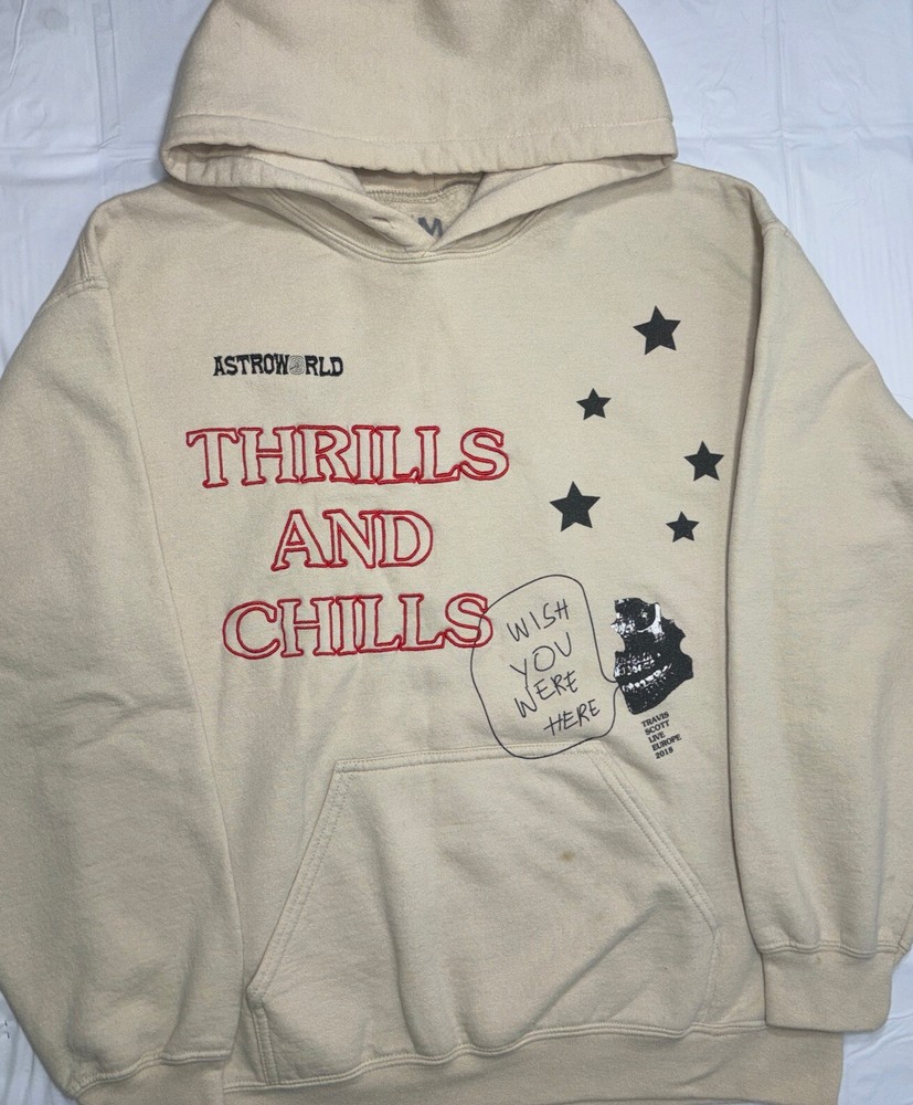 Travis Scott Astroworld Europe 2018 (Hoodie Size M)Thrills And Chills