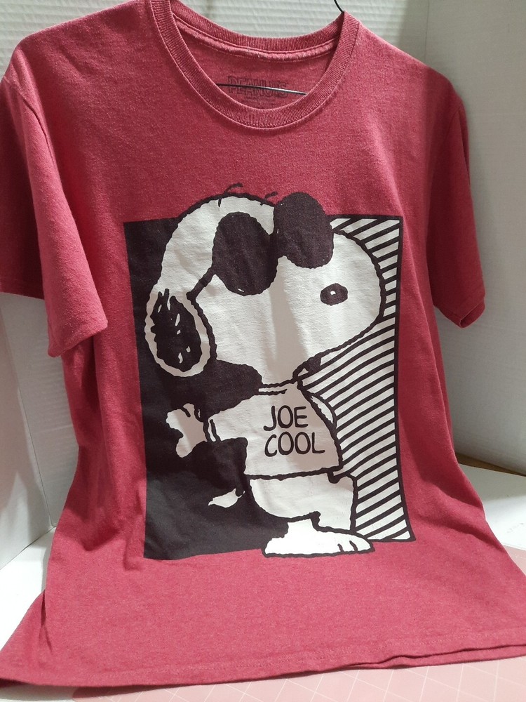 Snoopy Joe Cool Red Cotton T-Shirt for Men Size M  