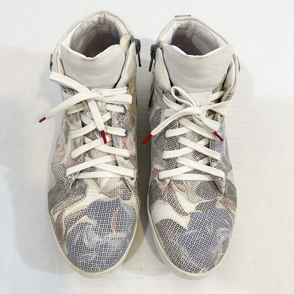 Think! Womens Sneakers Hi-top Bianco/Kombi Fashion Leather Shoes Size 8.5US/39EU