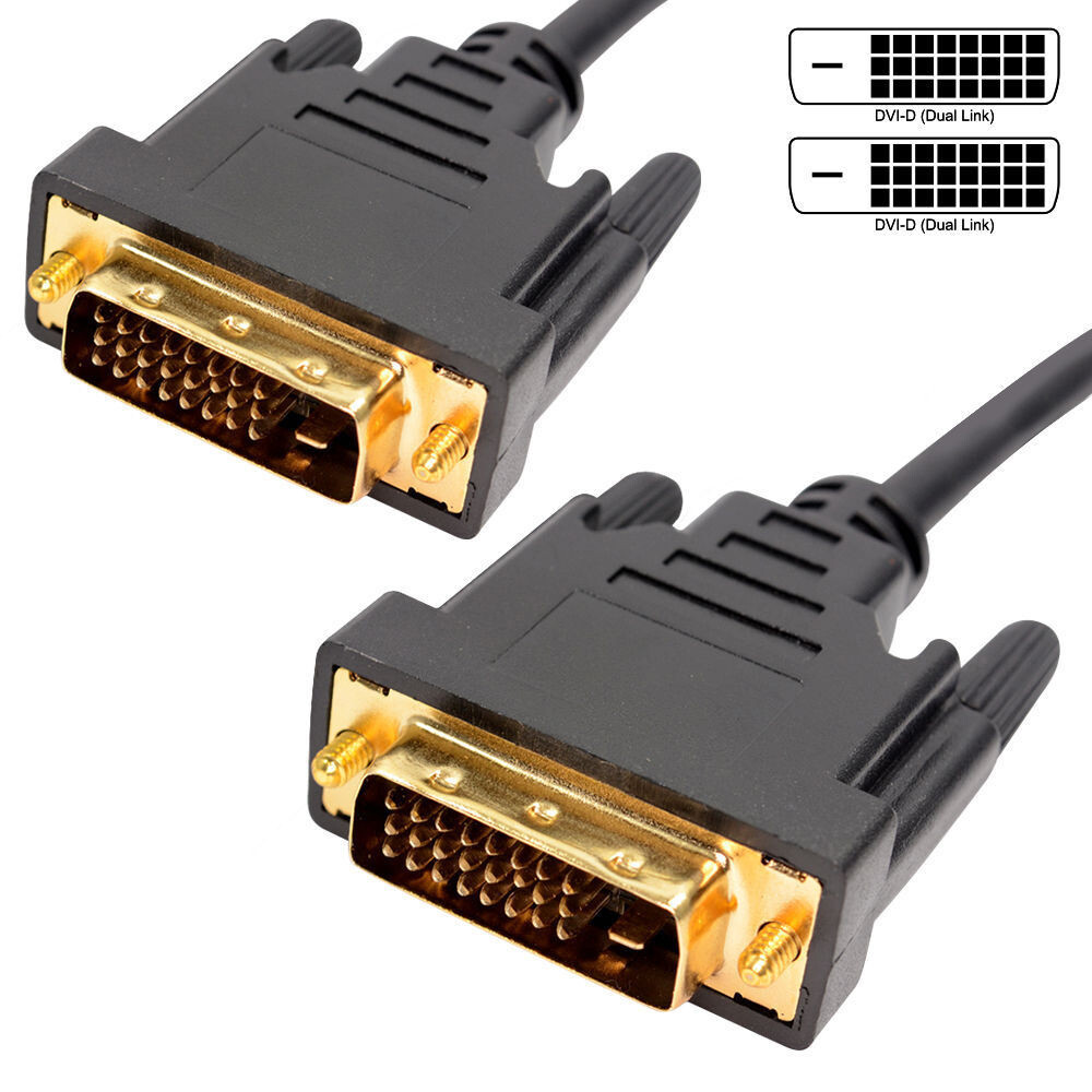 DVI-D TO DVI-D Cable Male To Male Dual Link 24 + 1 Pin Monitor Display DVI Wire
