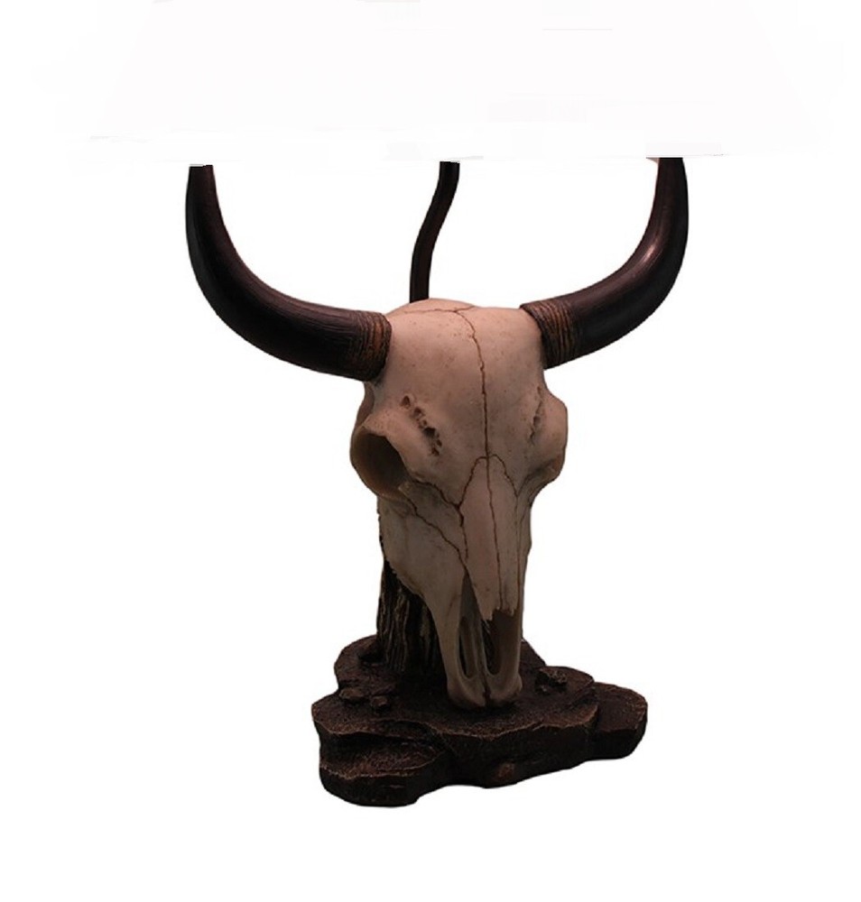 Scratch & Dent Cattle Ranch Decorative Steer Skull Table Lamp Base Only