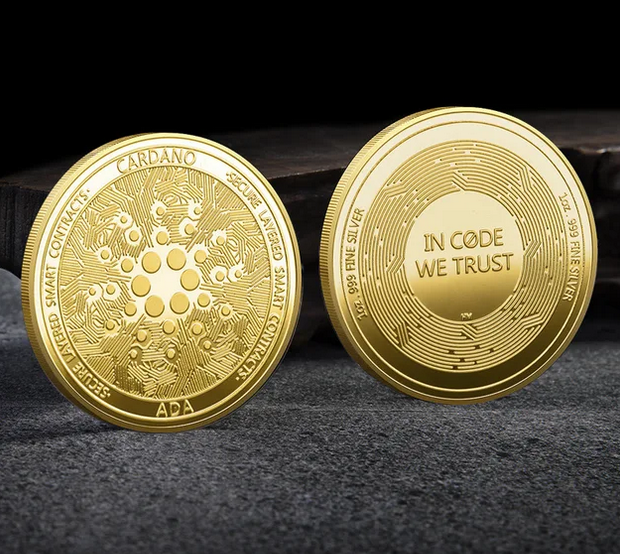 Gold Plated Ada Cardano Crypto Cryptocurrency Collectible Coin-image