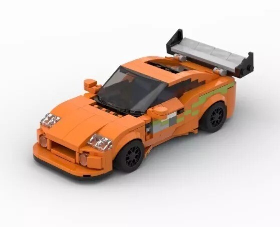 LEGO Car MOC Toyota MK4 Supra Speed Champions Sports Car (NOT LEGO) 370Pcs