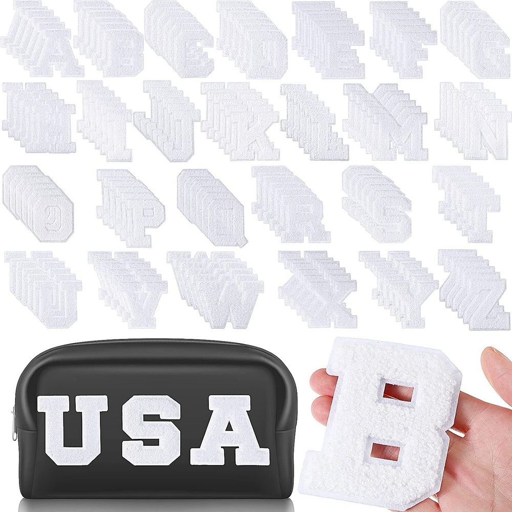 156 Chenille Letter Patches - Iron-On Alphabet Patches for Customized Fashion