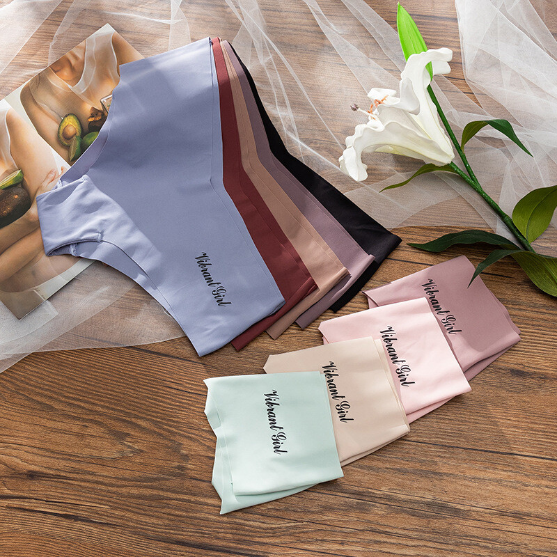 Women Ice Silk G-string Briefs Panties Seamless Thongs Underwear Lingerie Sexy Ⓩ