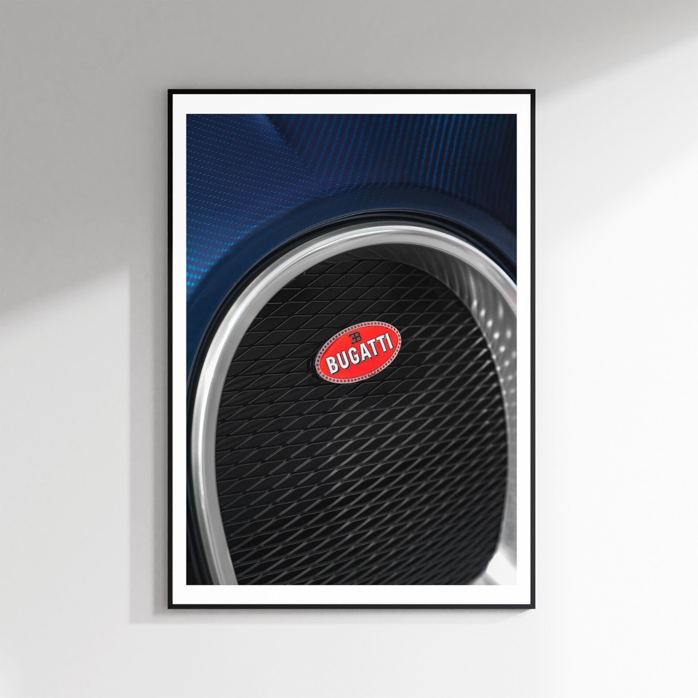 Bugatti Chiron Carbon Blue Crest Car Photo by MrYLT - Stunning Automotive Photography