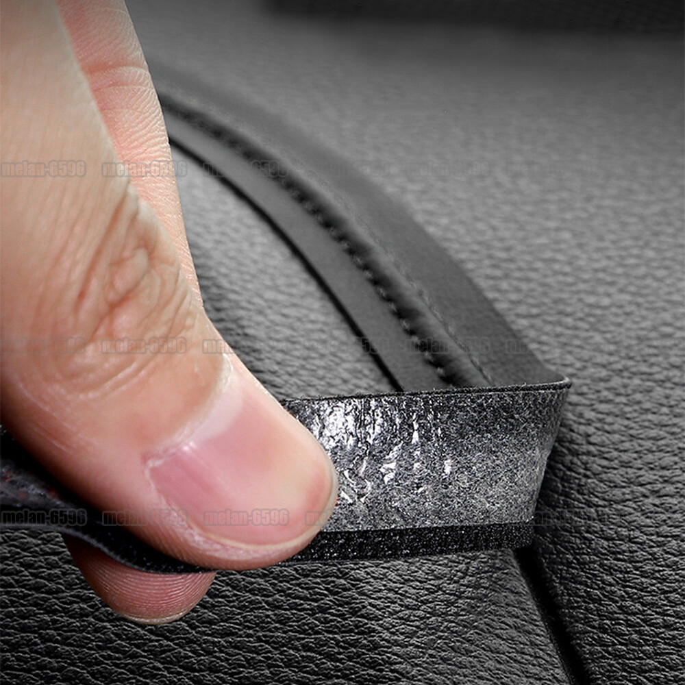 Car Interior Moulding Trim Self-adhesive Dashboard Decorative Line Strip Black