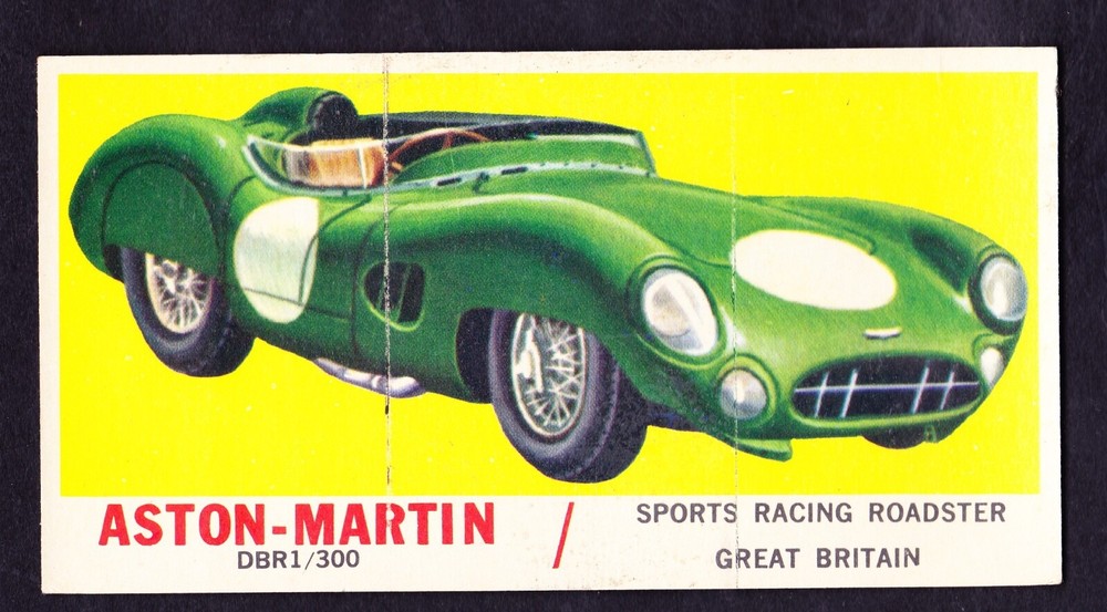 1961 Topps Cars Sports Cars #16 Aston Martin DBR1/300 in Great Condition