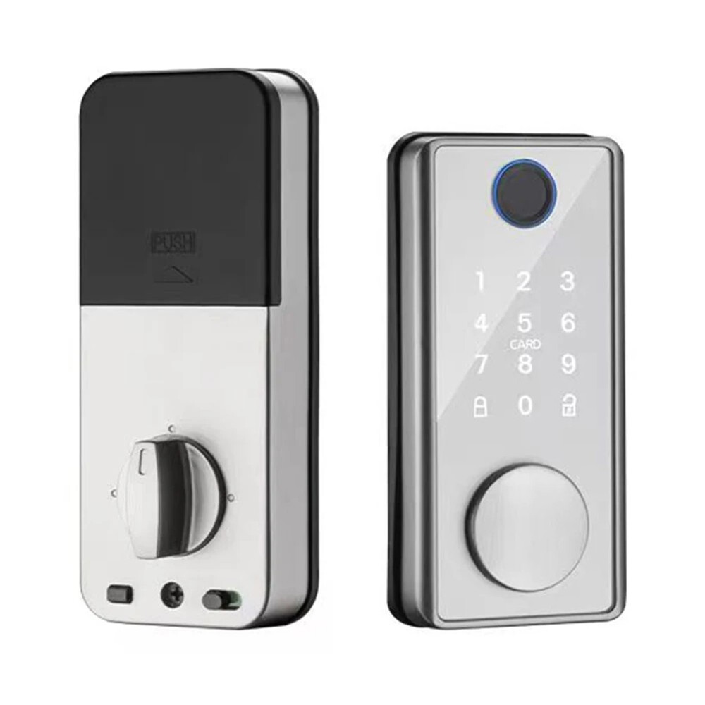 Biometric Smart Lock with Key – Anti-Theft Electronic Deadbolt for Quick Access-image