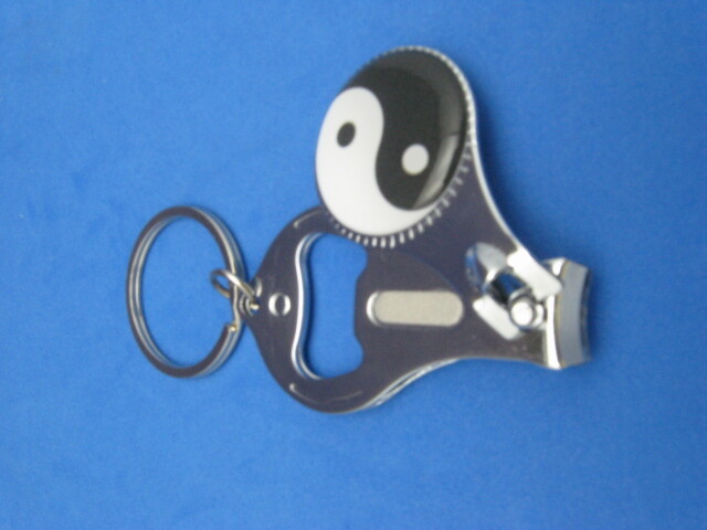 Ying Yang Logo Key Ring with Nail Clipper and Bottle Opener #233