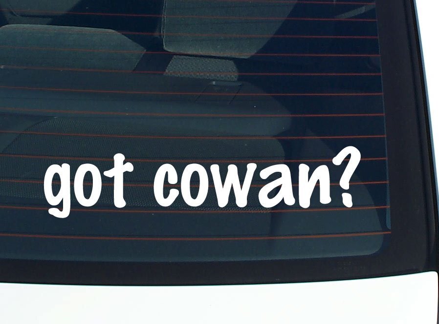 got cowan? CAR DECAL BUMPER STICKER VINYL FUNNY LAST NAME WINDOW PRIDE