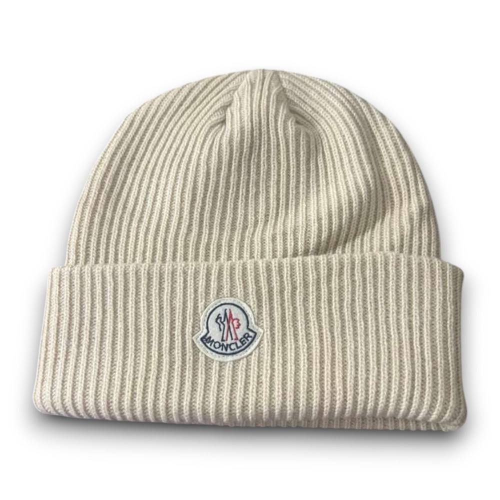 Moncler Wool Beanie beige hat