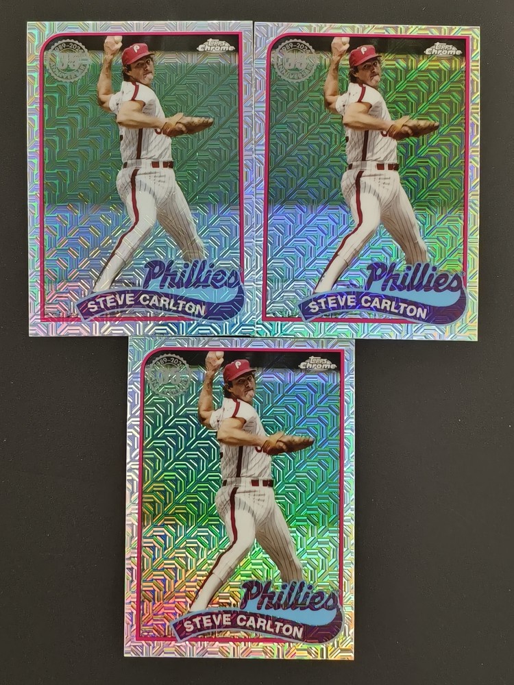 Steve Carlton 2024 Topps Chrome 1989 35th Anniversary Mojo Refractor Lots3 -MIC