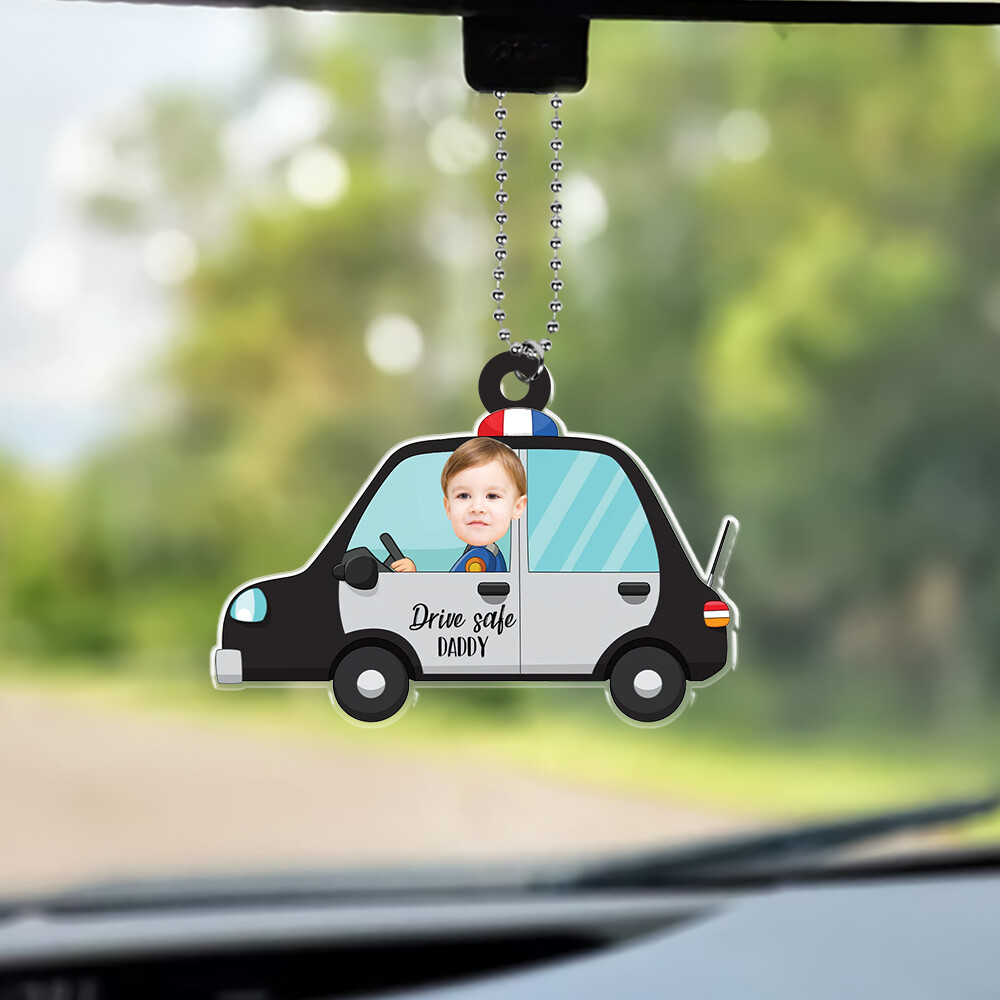 Personalized Baby in Car Keepsake Ornament for Parents Drive Safe Daddy Mommy Gift-image
