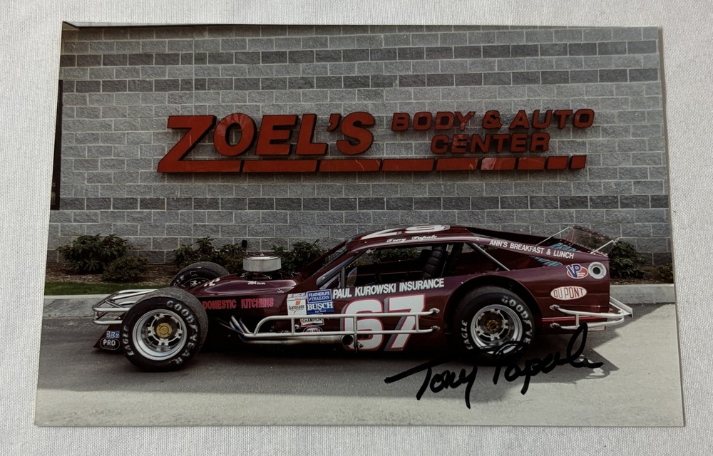 SIGNED 4x6 Tony Papale NASCAR Racing Photo Autograph-image