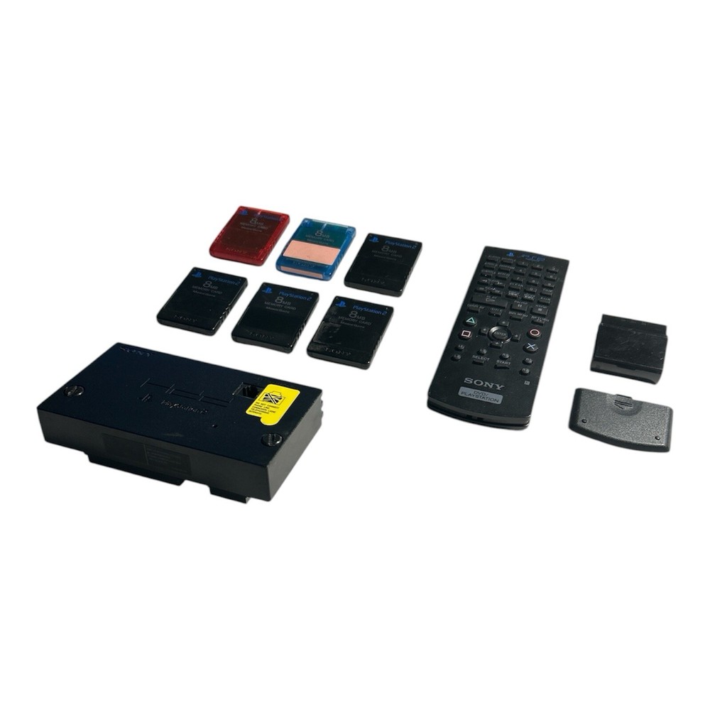 Playstation 2 Accessories PS2 Memory Cards, Network Adapter, Wireless TV Remote