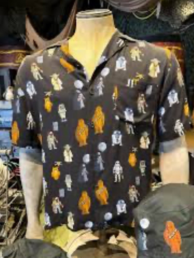 NWT Star Wars Black Button Up Shirt Adult M Unisex by Will Gay Artist Disney Parks
