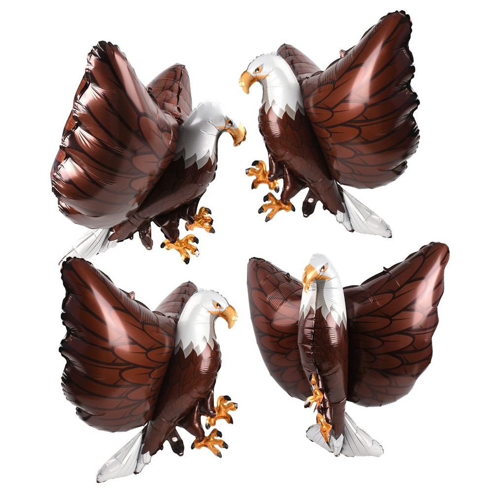 VYNYJOAN 4PCS 3D Inflatable Eagles 32.7 x 26 Inch Giant Eagle Foil Balloons f...