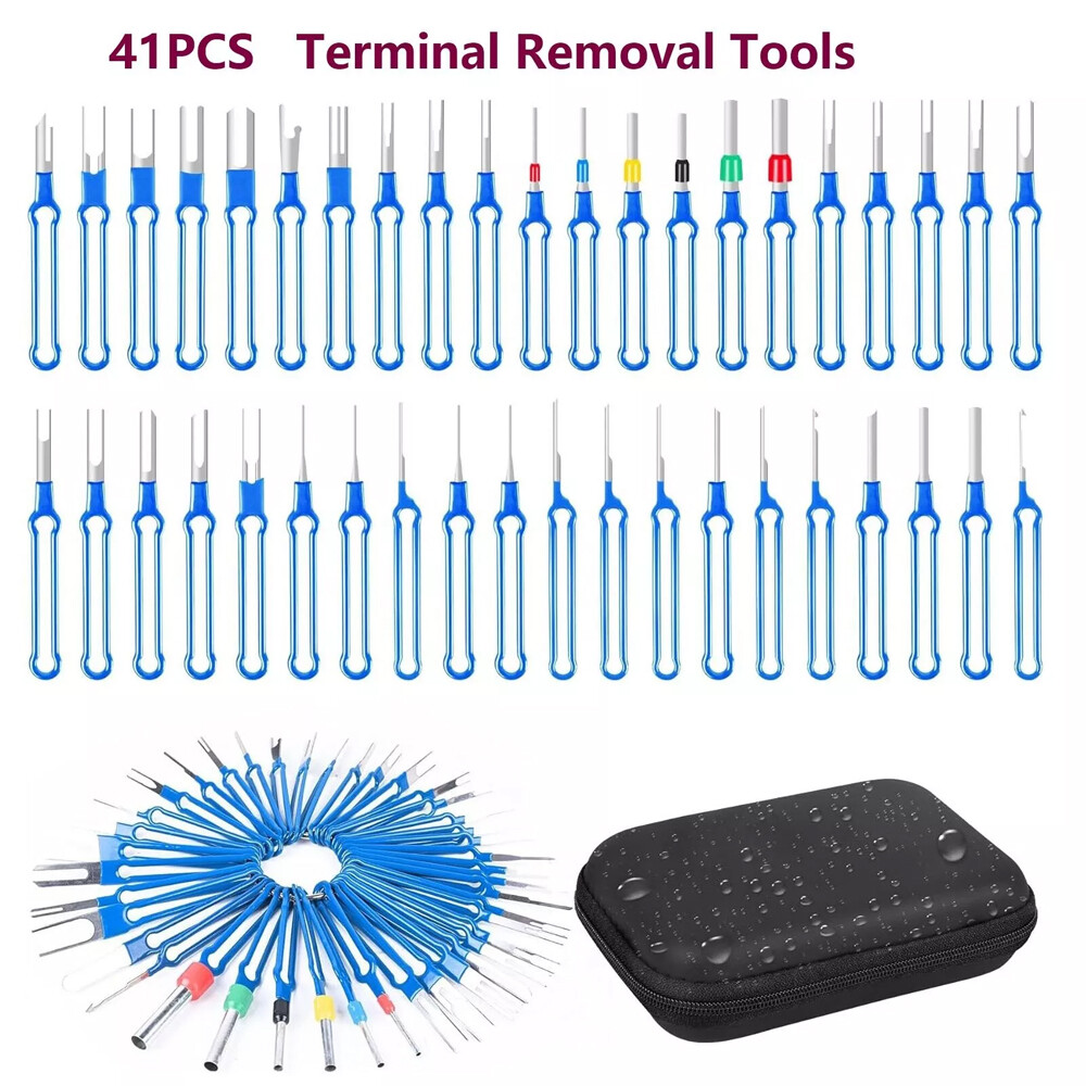 41x Pin Extractor Tools Terminal Ejector Connector Removal Kits + Protective Bag