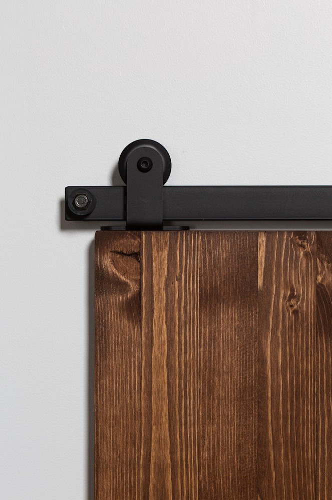 Leatherneck Hardware FTT60K3 60 Inch Top Mounted Mini Sliding - Black