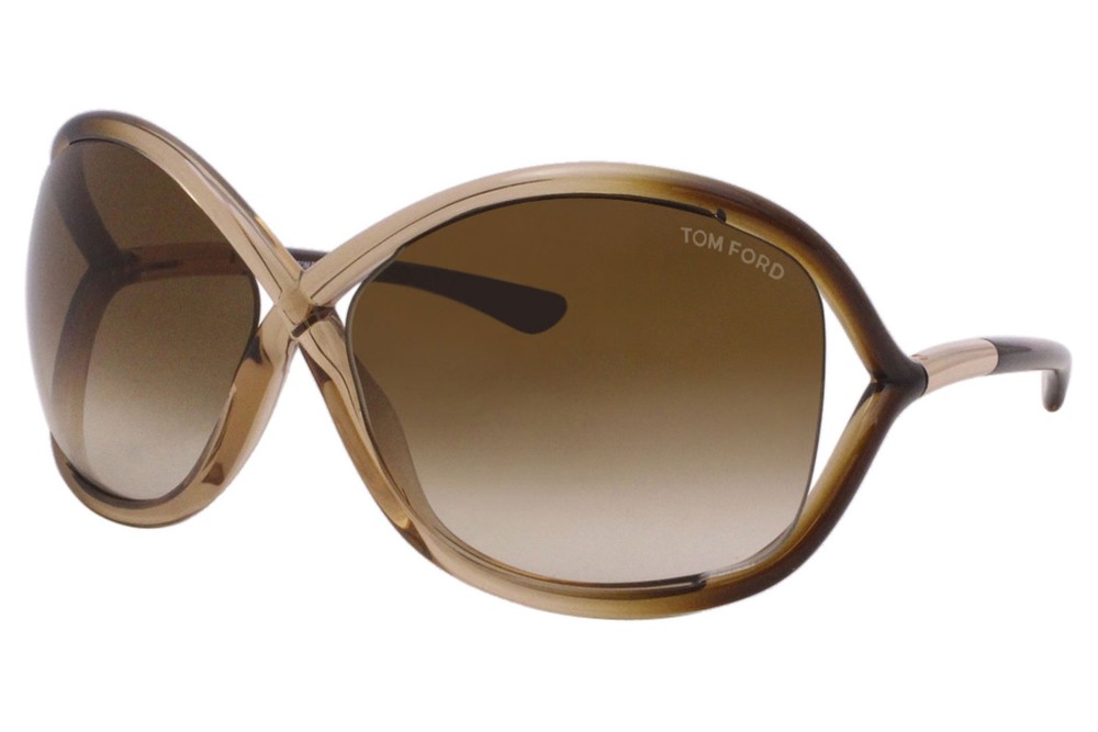 Tom Ford Whitney TF9 74F Brown-Rose Gold Gradient Lens 64mm Sunglasses