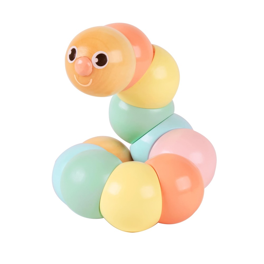 Classic World 54235 Wooden Babies, Toddlers and Kids, Twist Caterpillar (Pastel)