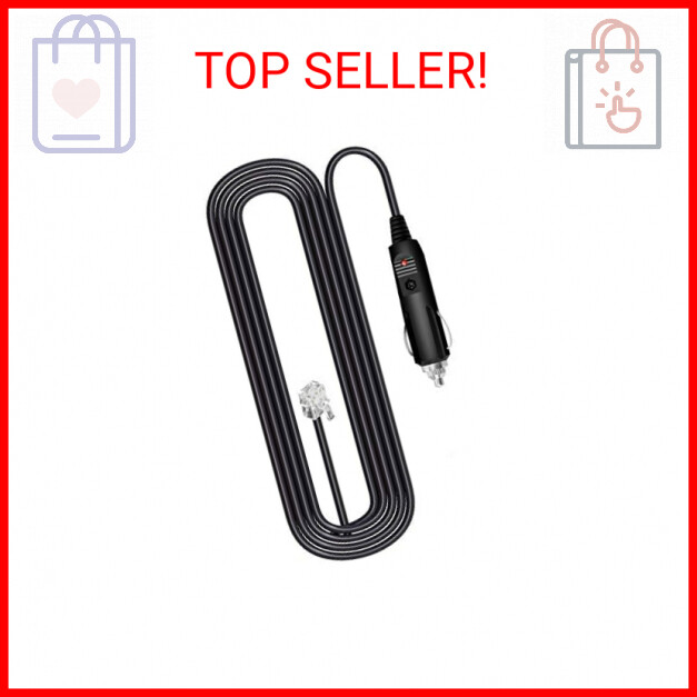 Radar Straight Power Cord Compatible with Uniden R3 R7 R1 Radar Detector, for Pa