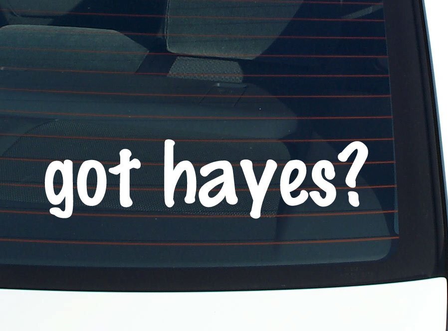 got hayes? CAR DECAL BUMPER STICKER VINYL FUNNY LAST NAME WINDOW PRIDE