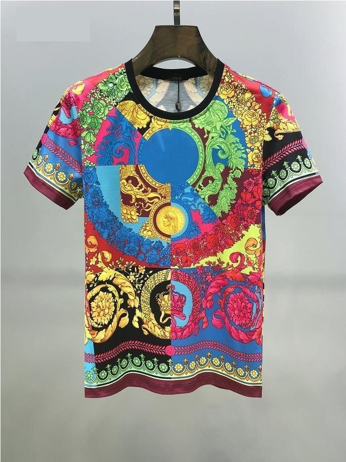 New Cross Border Fashion Short Sleeve Medusa 3D Print Luxury Men T-Shirt-image