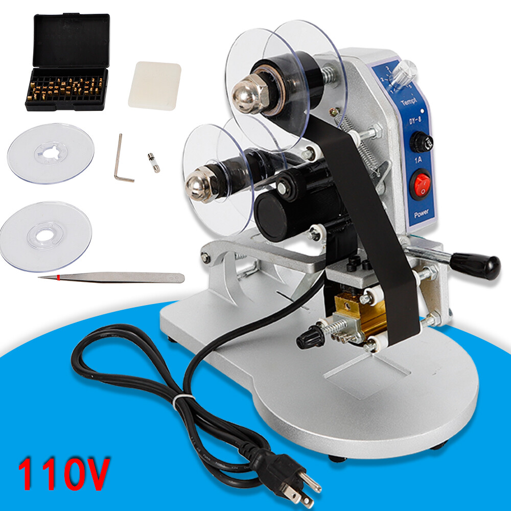 DY-8 Hot Stamp Printer Manual Ribbon Coding Hot Foil Stamping Date Code Tool