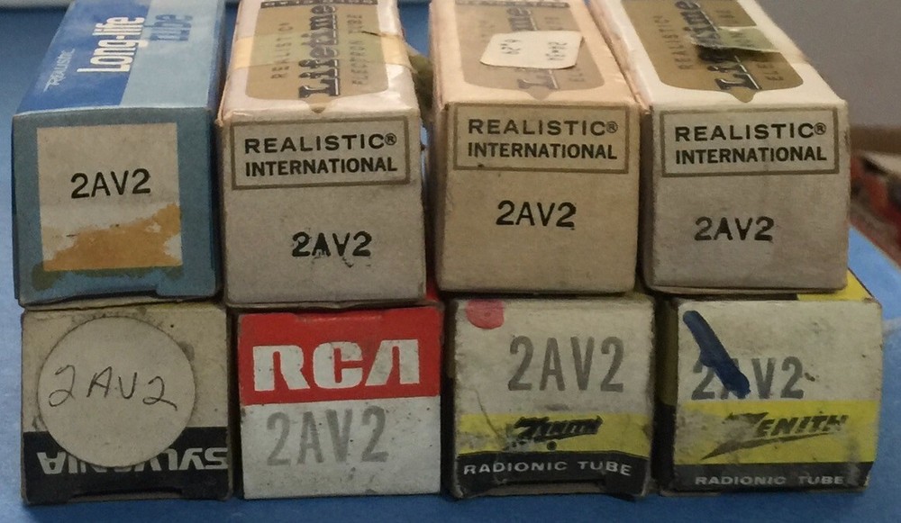 RCA / Zenith / Realistic / Sylvania 2AV2 Vacuum Tubes