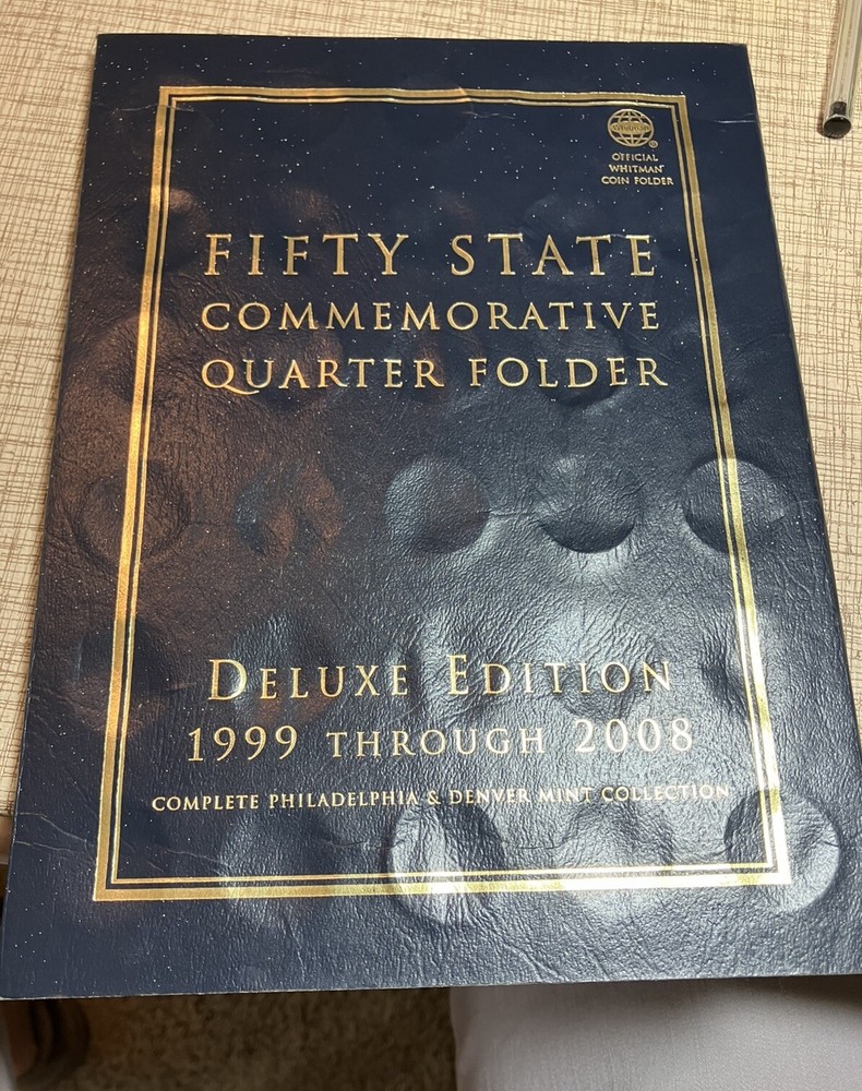 US Fifty State Commemorative Quarter Folder Deluxe Edition 1999-2008 NEW