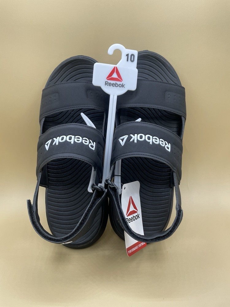 Sz 10 Women’s Reebok Athletic Sandals Black EVA comfort Footbed Lightweight NEW