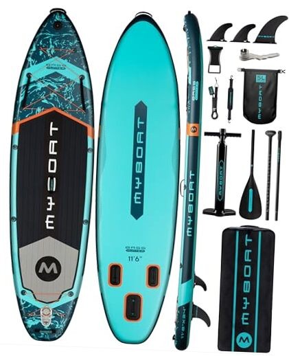 11.6x34x6 In Extra Wide Inflatable Paddle Board Cage Bass Hunter Basic