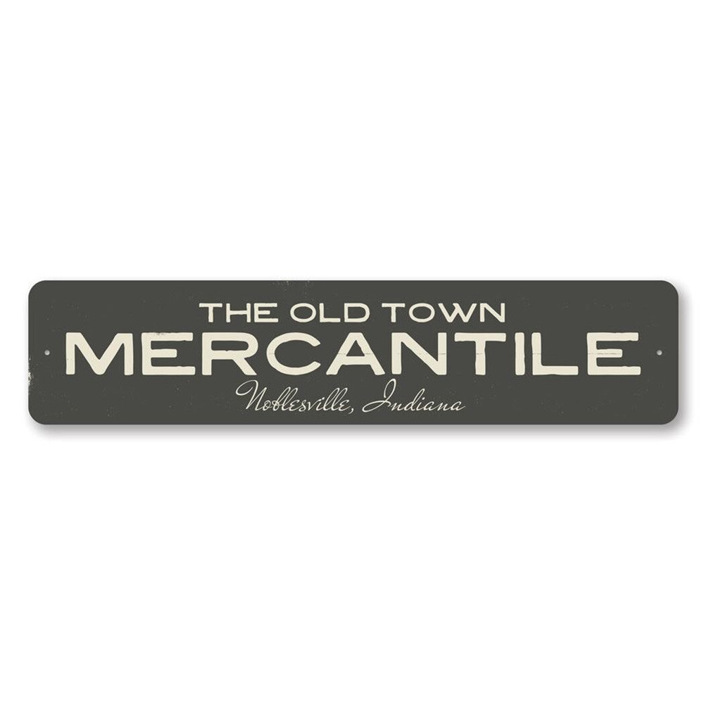 Mercantile Sign, Personalized Old Town Company Sign, Custom Metal Decor Sign