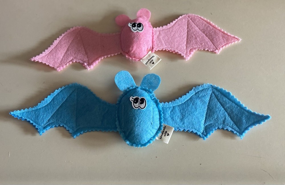 Organic Blue & Pink Handmade Catnip Toys for Cats - 2 Pack