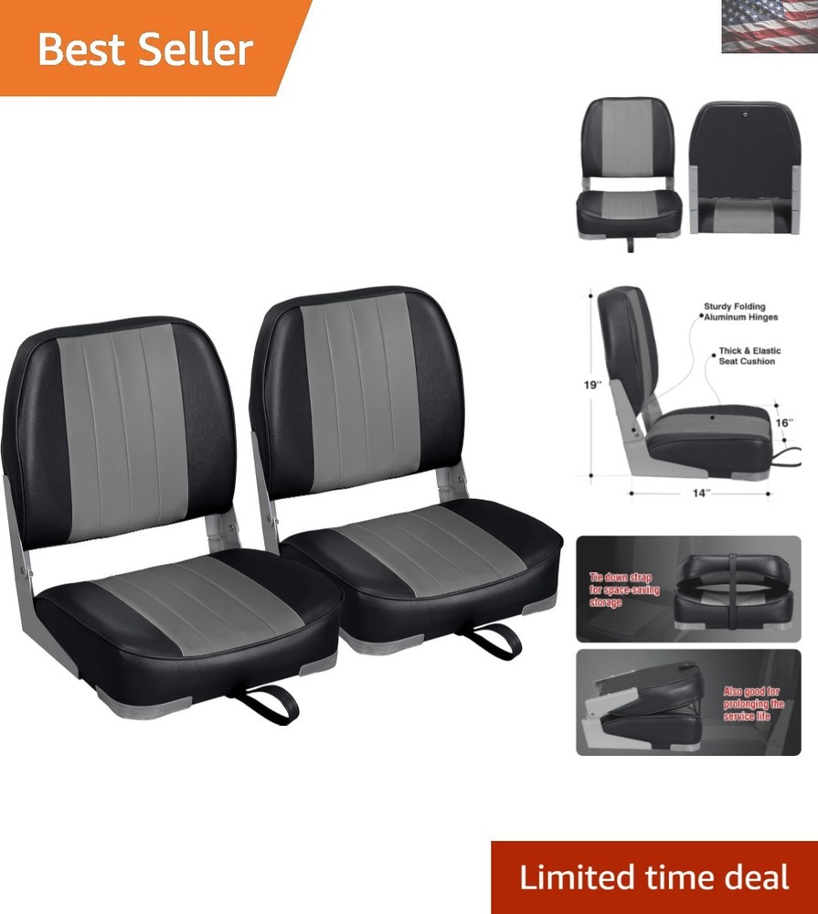 Marine-Grade Low Back Folding Boat Seats with Ergonomic Comfort  