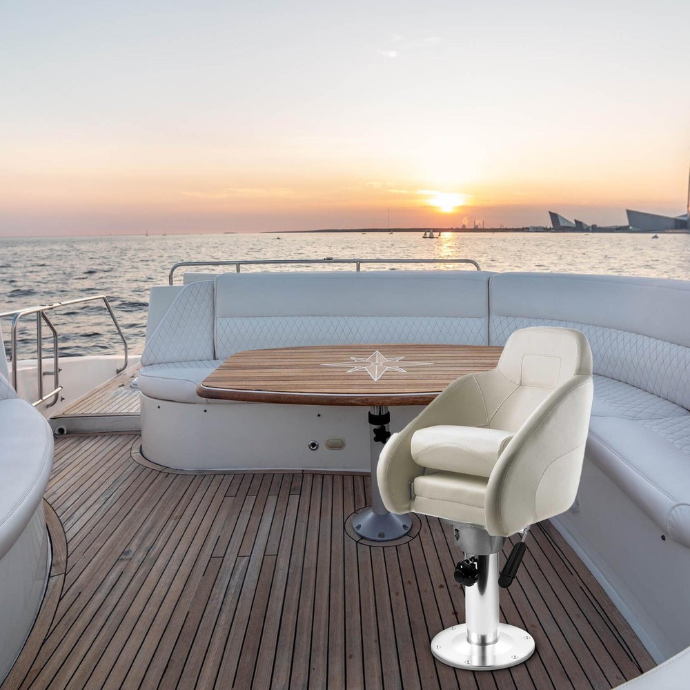 Aluminum Slide Swivel Lock Boat Seat Pedestal with Adjustable Height