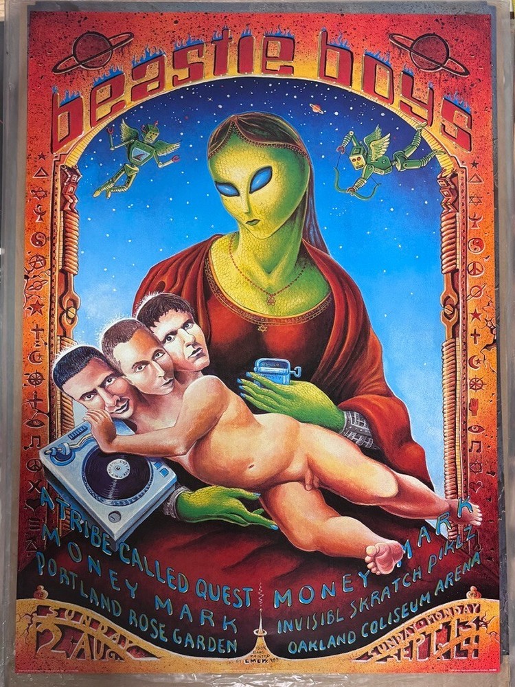 Beastie Boys Tribe Called Quest Oakland Tour poster 1998 Vintage deadstock
