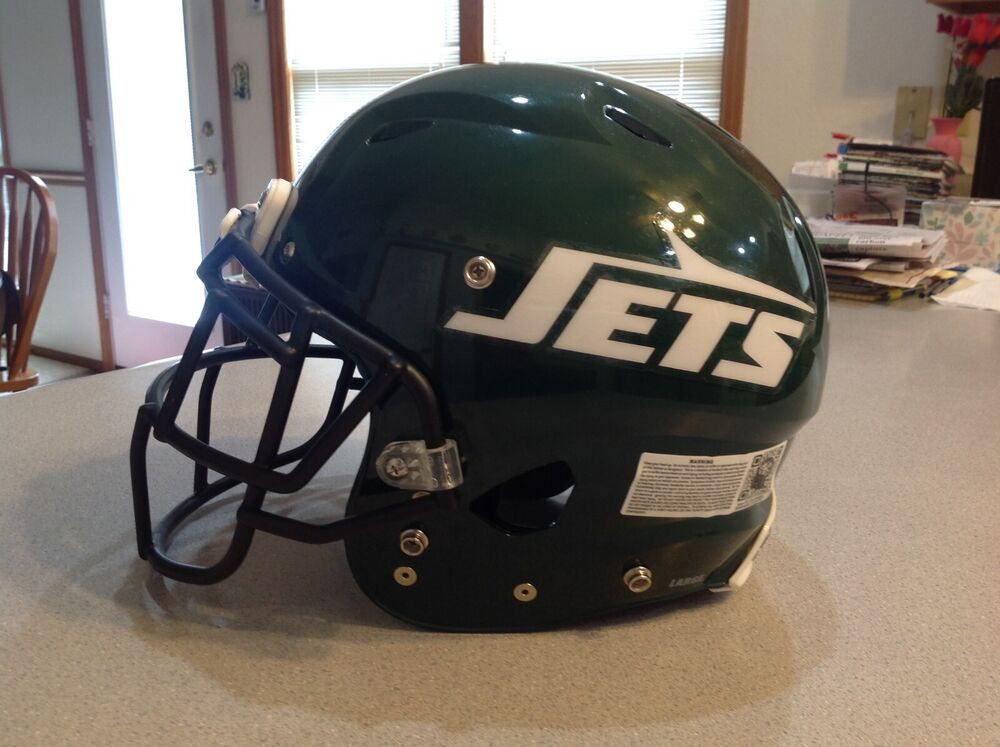 Game Worn Used Hybrid New York Jets Football Helmet