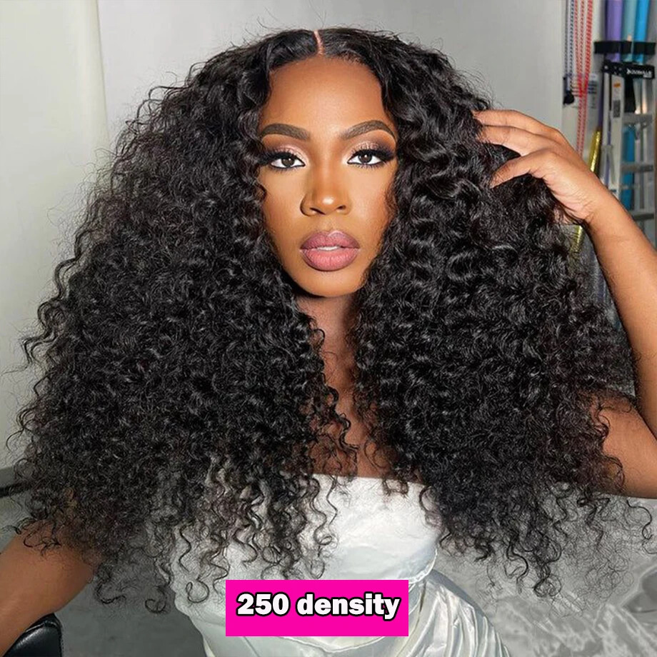 13x4 HD Lace Front Wig Curly Human Hair Glueless Pre-Plucked Brazilian Lace Wigs
