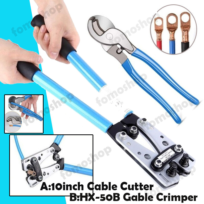 A/BSet Professional Cable Handle Cutter Portable Terminals Crimping Plier Tools