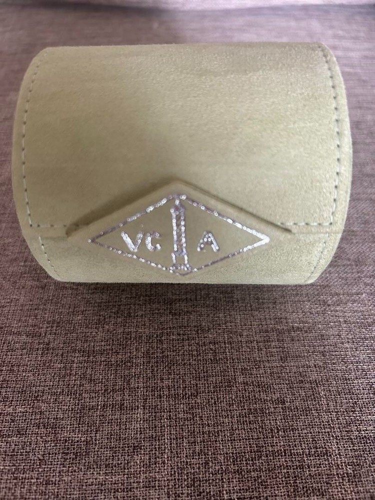 Van Cleef & Arpels Suede Travel Bracelet Watch Case Pouch Empty Genuine #2