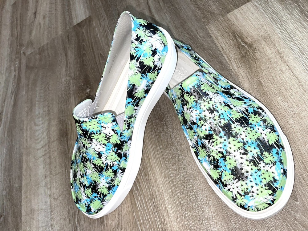 Men's Crocs Iconic Comfort Slip-On Loafers Multicolor Palm Size 7