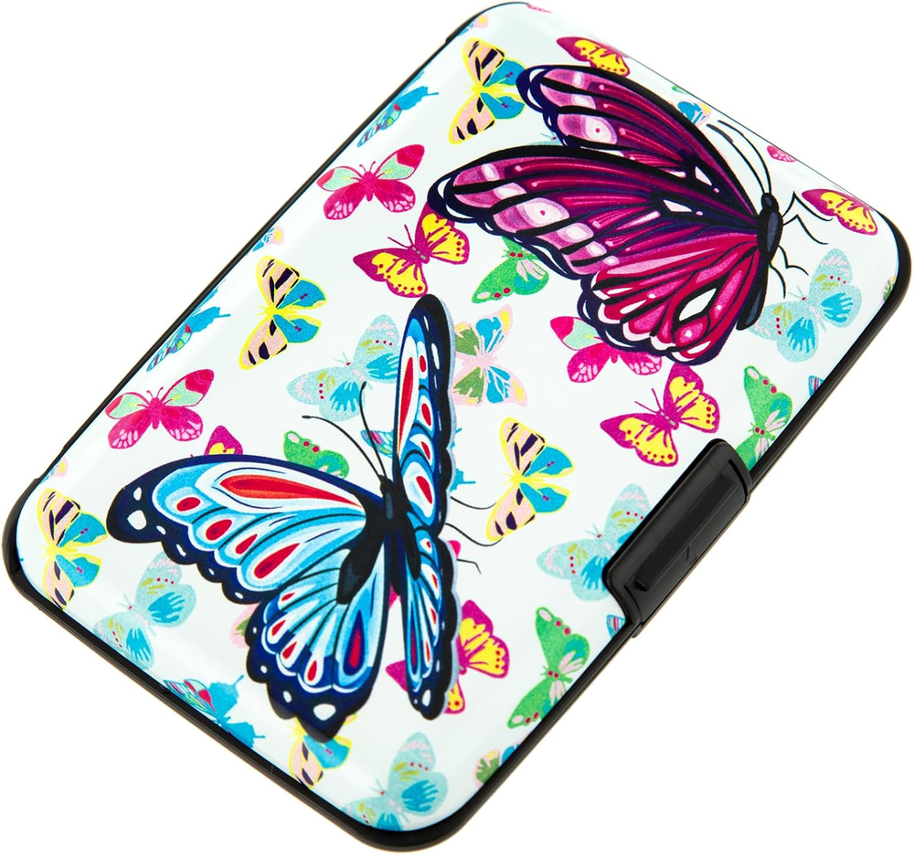 RFID Blocking Small Metal Credit Card Holder Wallet for Women Men Business Alumi