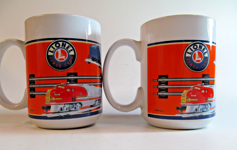 Lionel Trains Mug Set of 2 12 oz Like New Condition